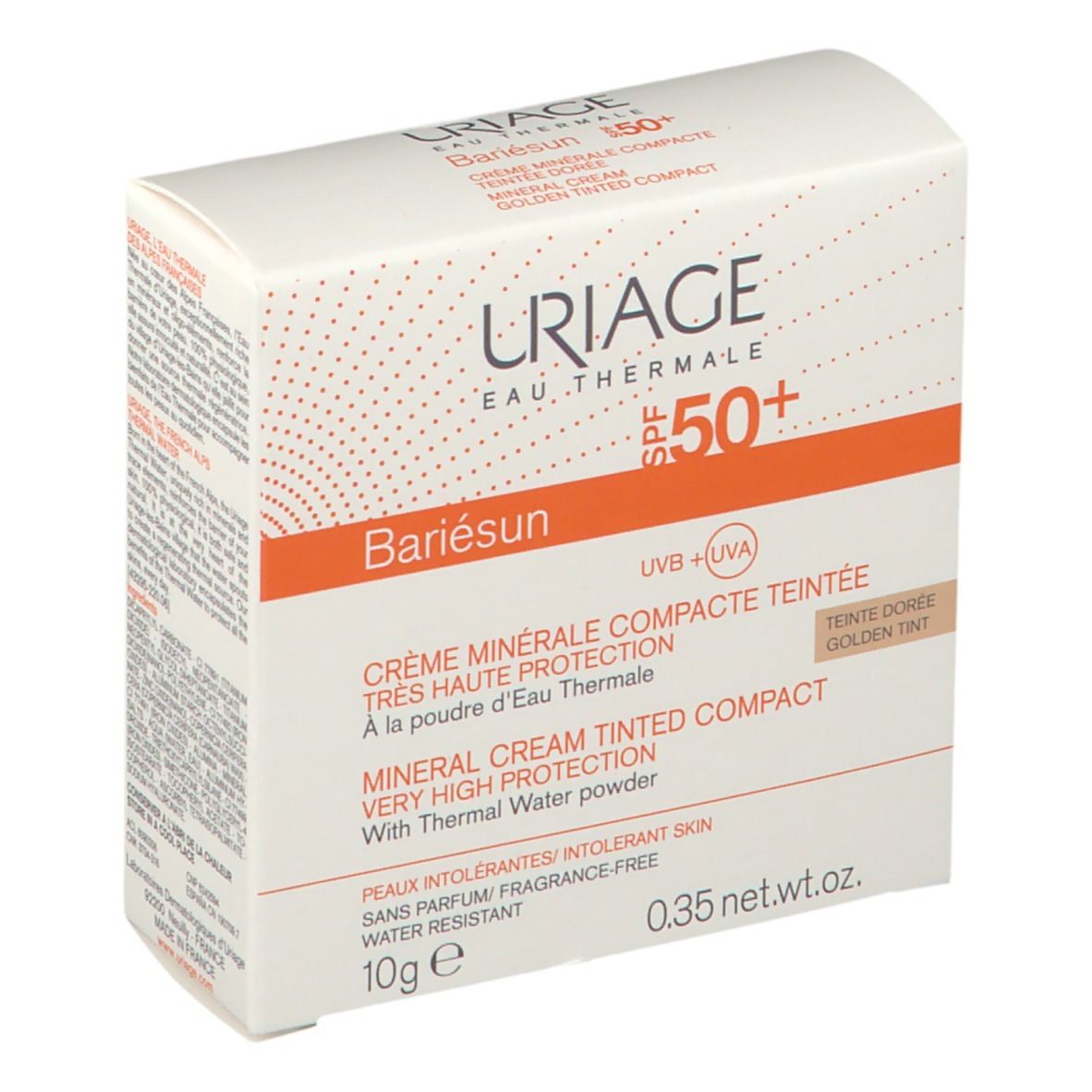 URIAGE Bariésun Crema Minerale Compatta Colorata Doree SPF 50+