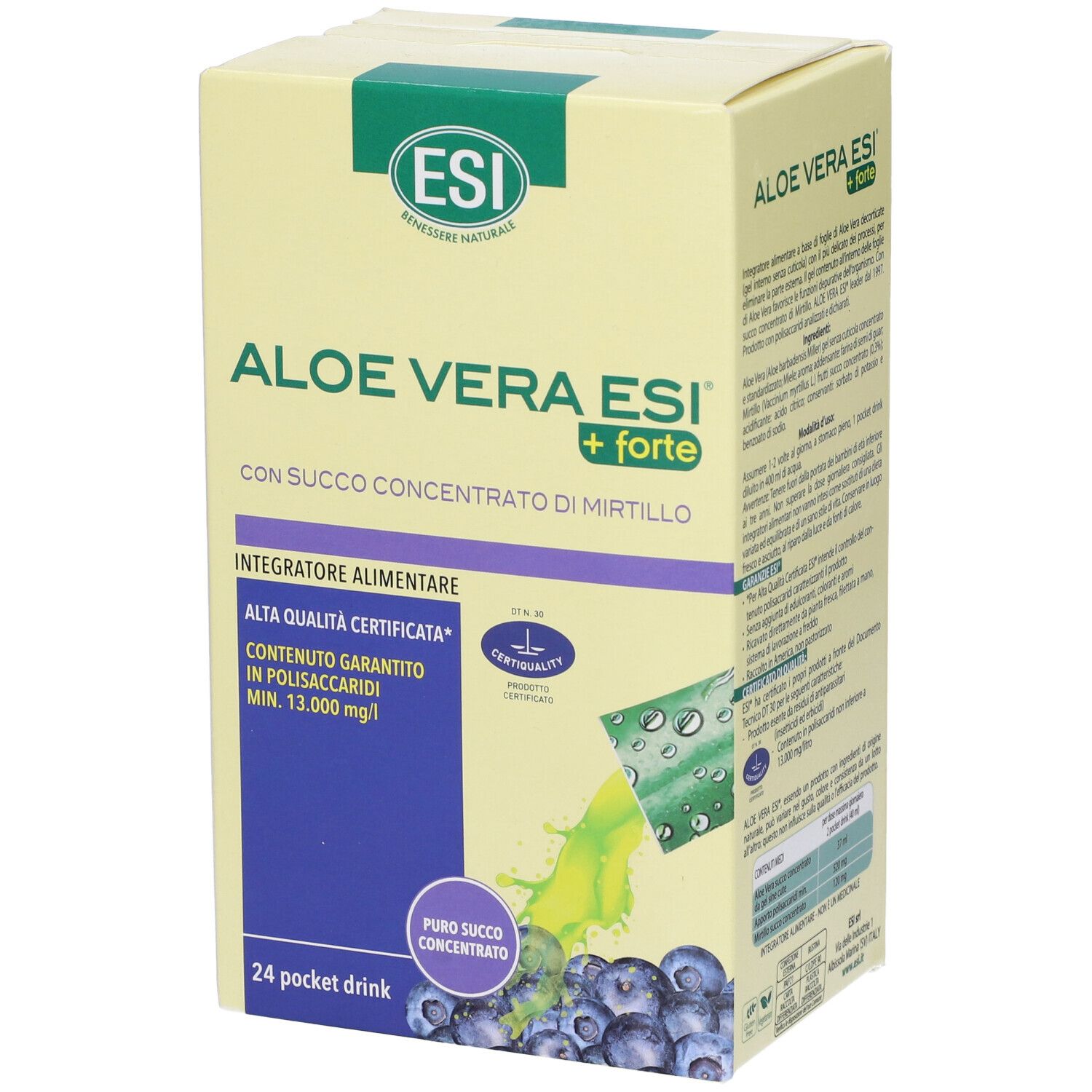 ESI Aloe Vera ESI +Forte con Succo Concentrato di Mirtillo