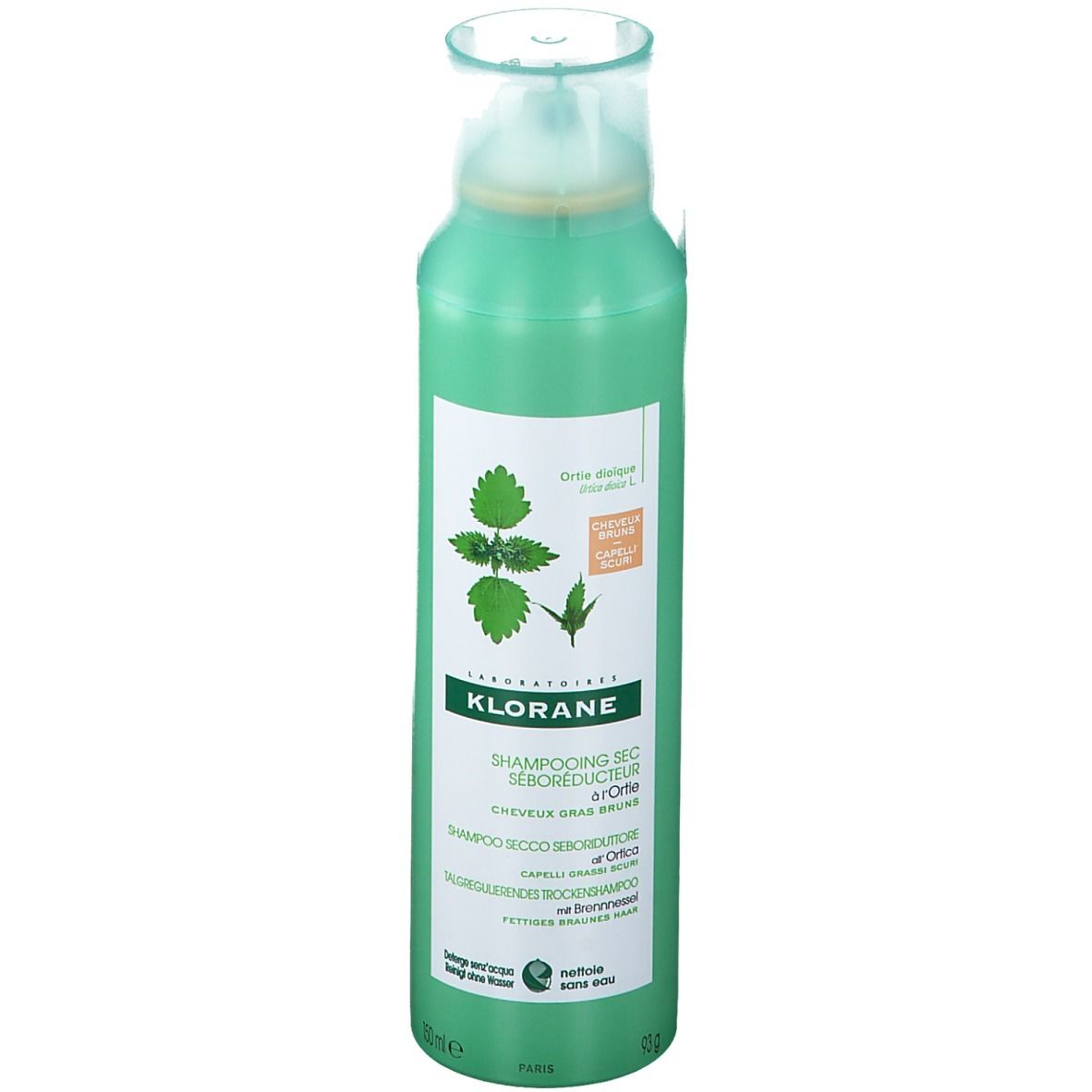 KLORANE Shampoo Secco all'Ortica Capelli Scuri