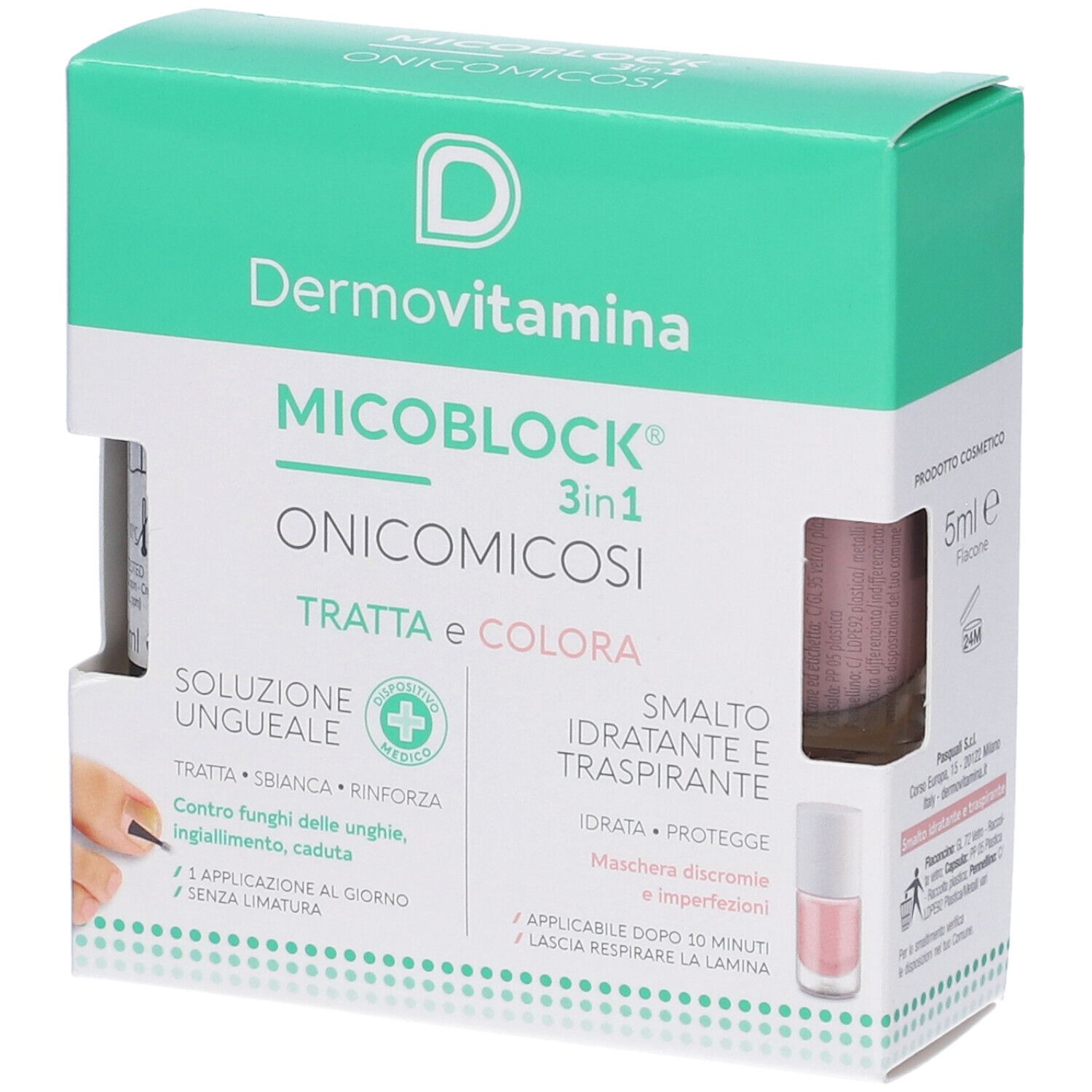Dermovitamina Micoblock 3 in1 Tratta e Colora