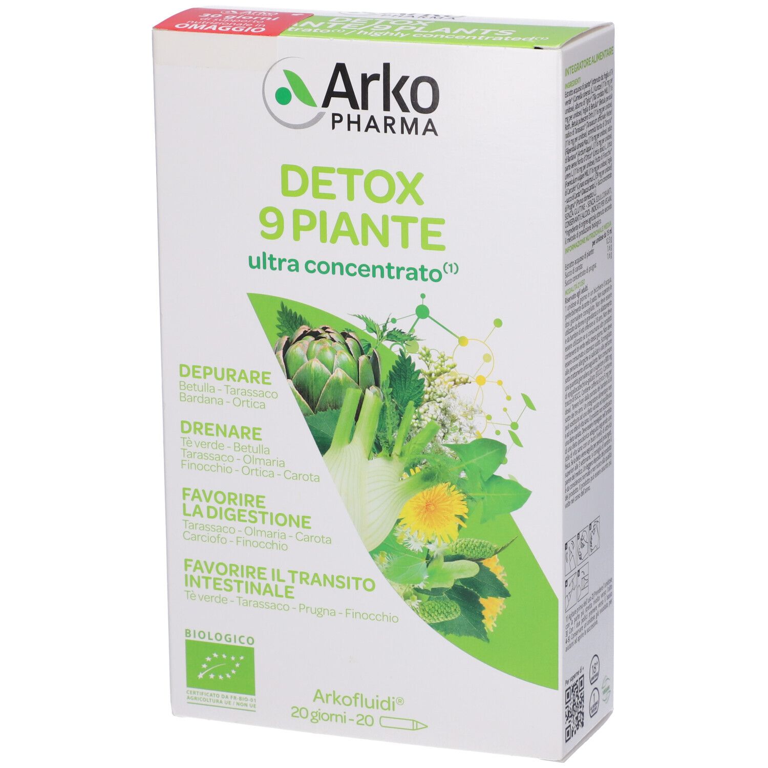 Arkopharma Arkofluidi Detox Bio 9 Piante