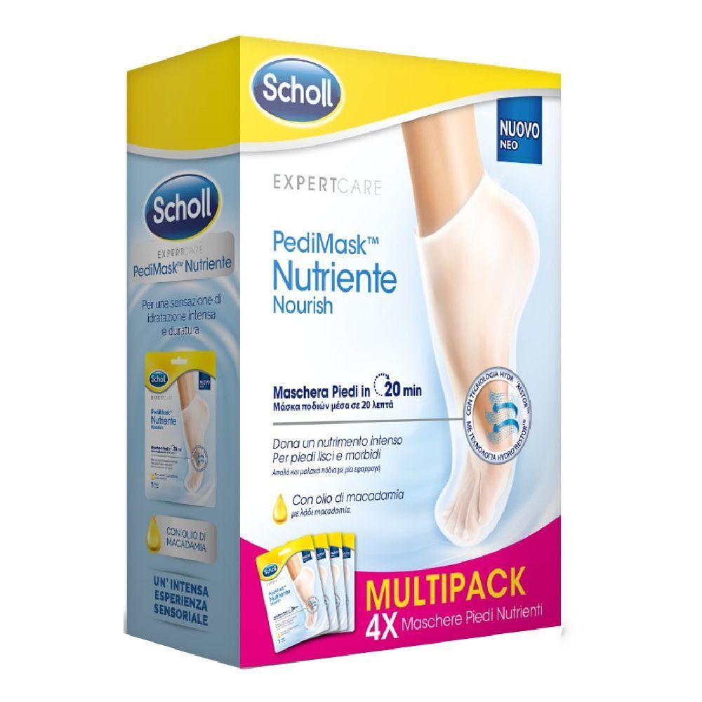 Scholl Pedimask Maschera Piedi Nutriente 0% Profumi e Coloranti