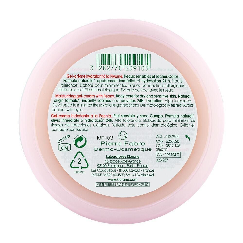 KLORANE Gel-crema idratante alla Peonia