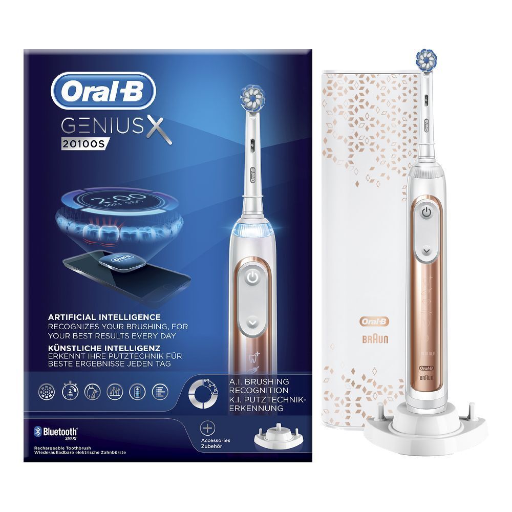 Oral-B Genius X 20100S Spazzolino Elettrico Oro Rosa