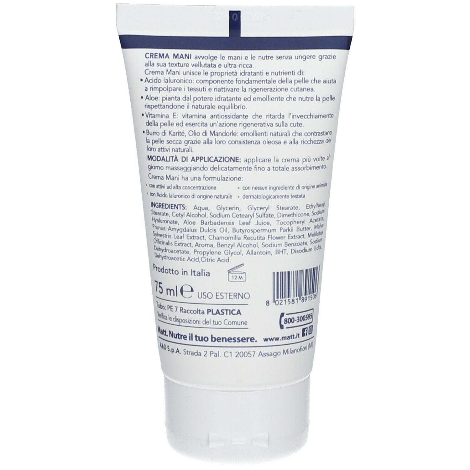 Matt® Crema Mani Trattamento Intensivo