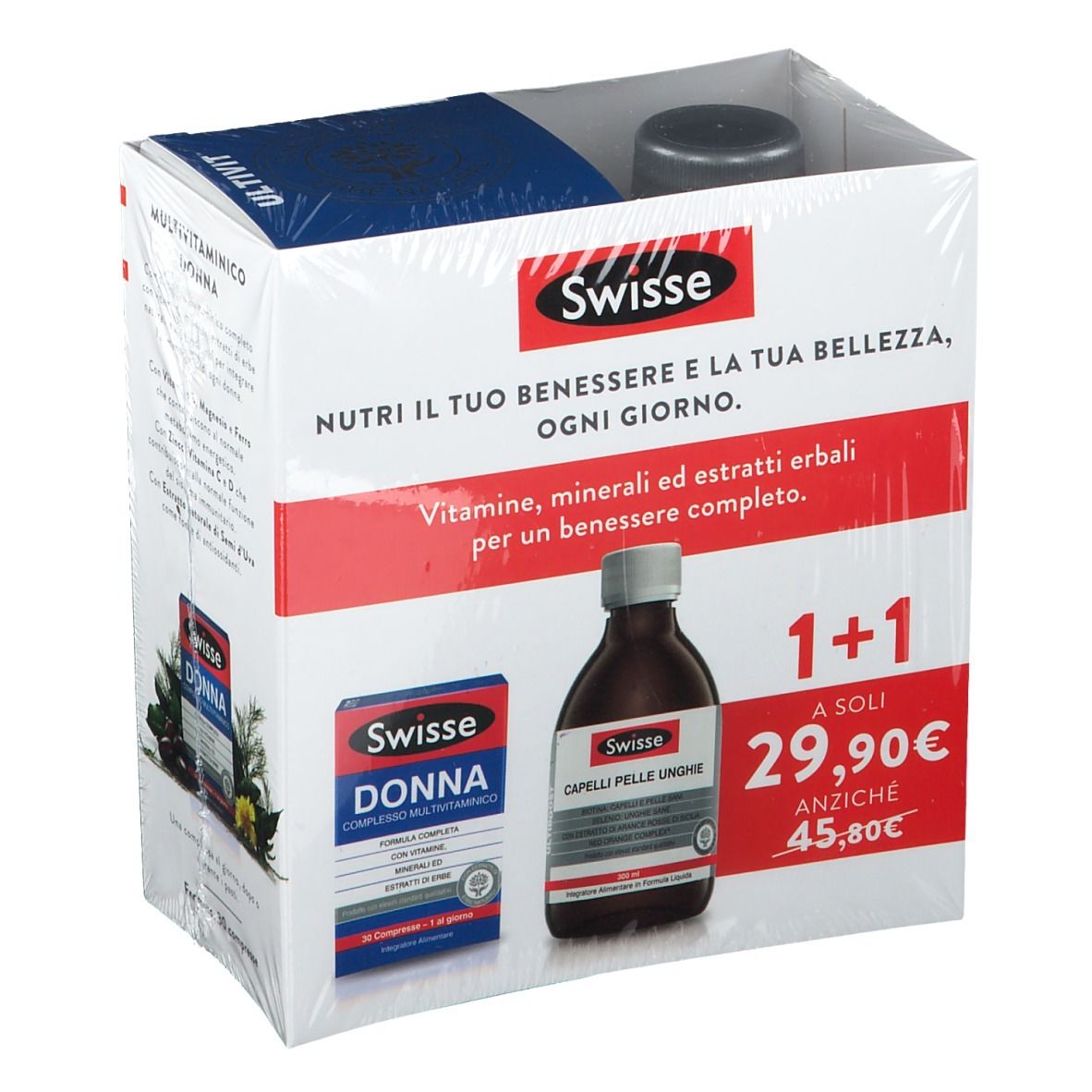 Swisse Donna Complesso Multivitaminico + Swisse Capelli Pelle Unghie