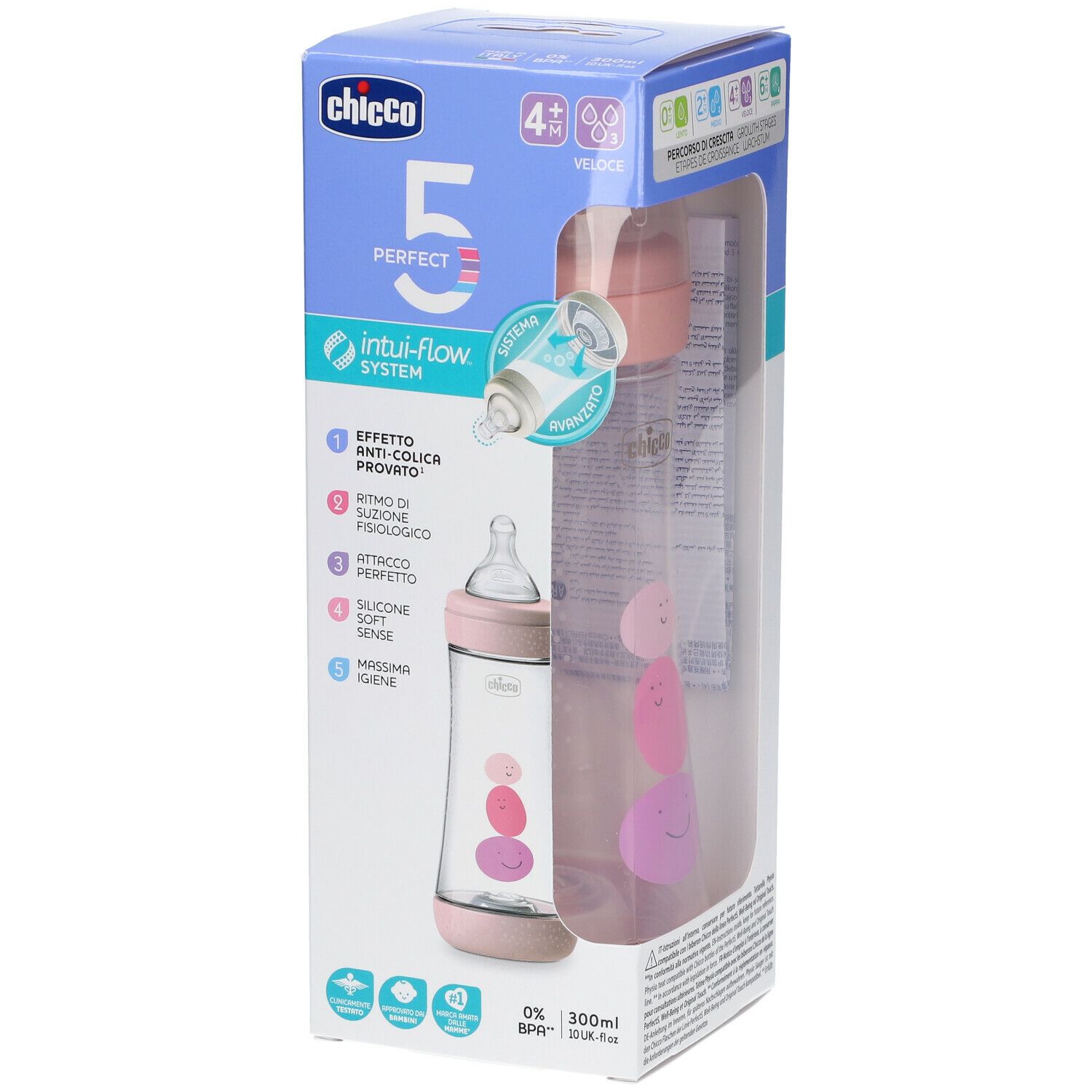 Chicco PERFECT 5 Biberon 150 ml - Flusso LENTO