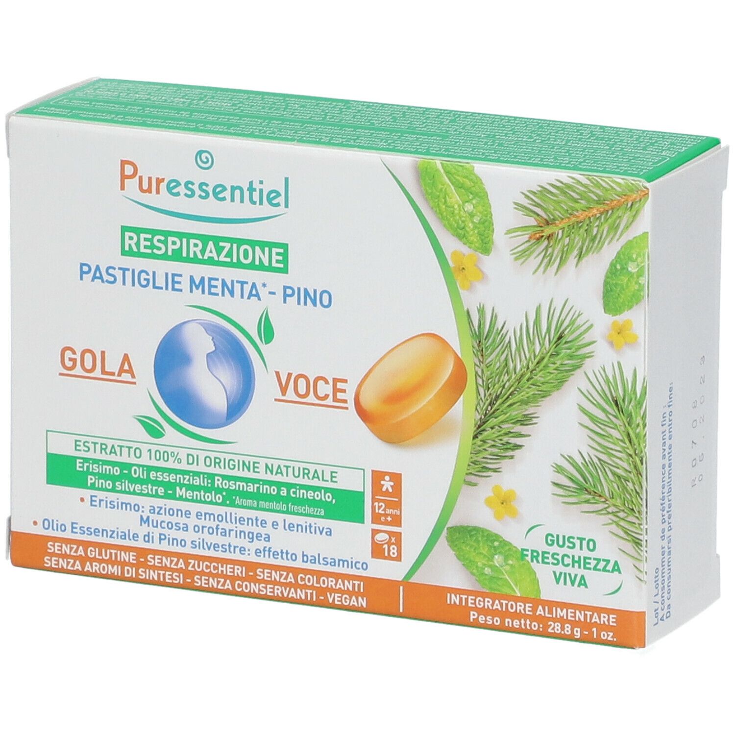 Puressential Respirazione Pastiglie Menta-Pino