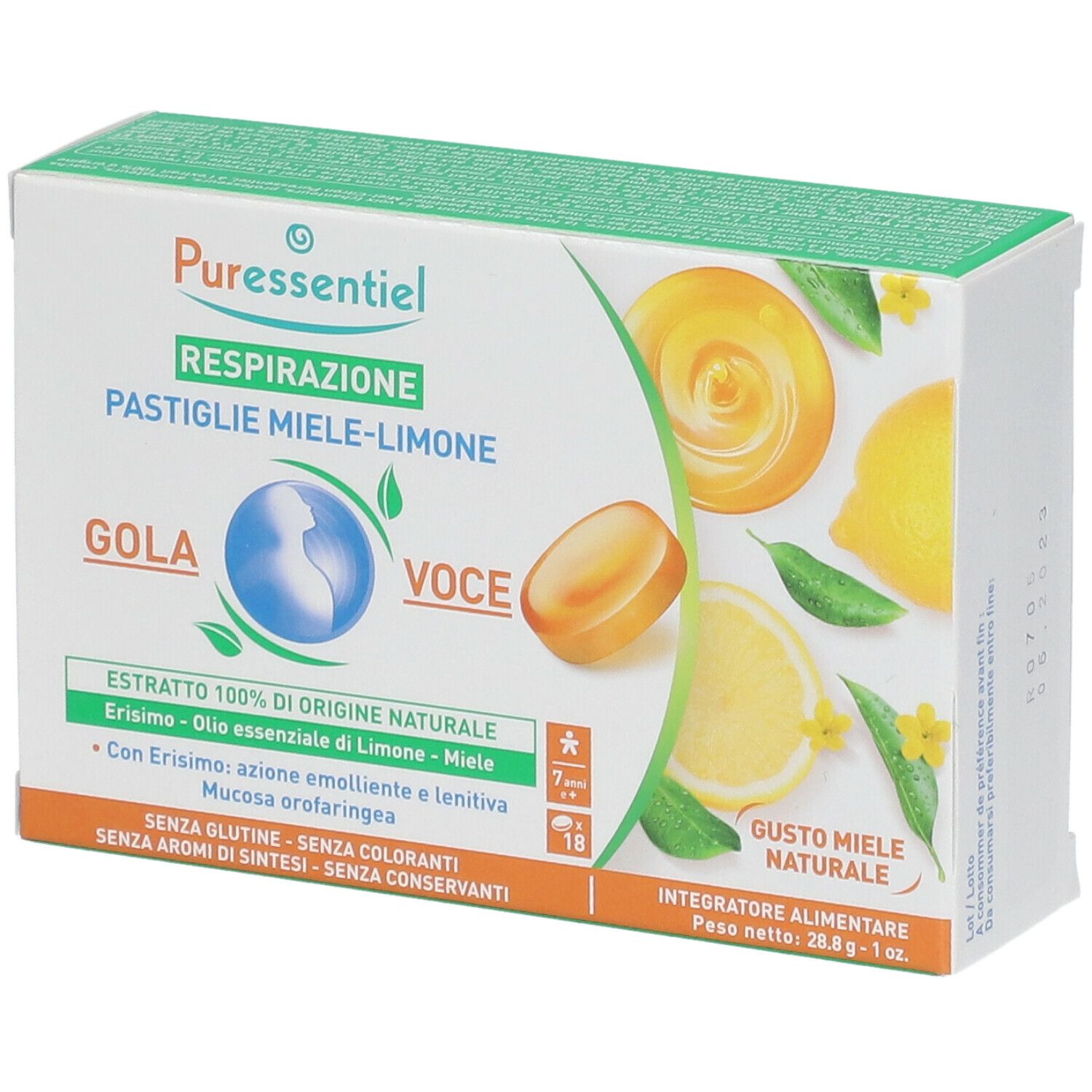 Puressential Pastiglie Gola Miele-Limone