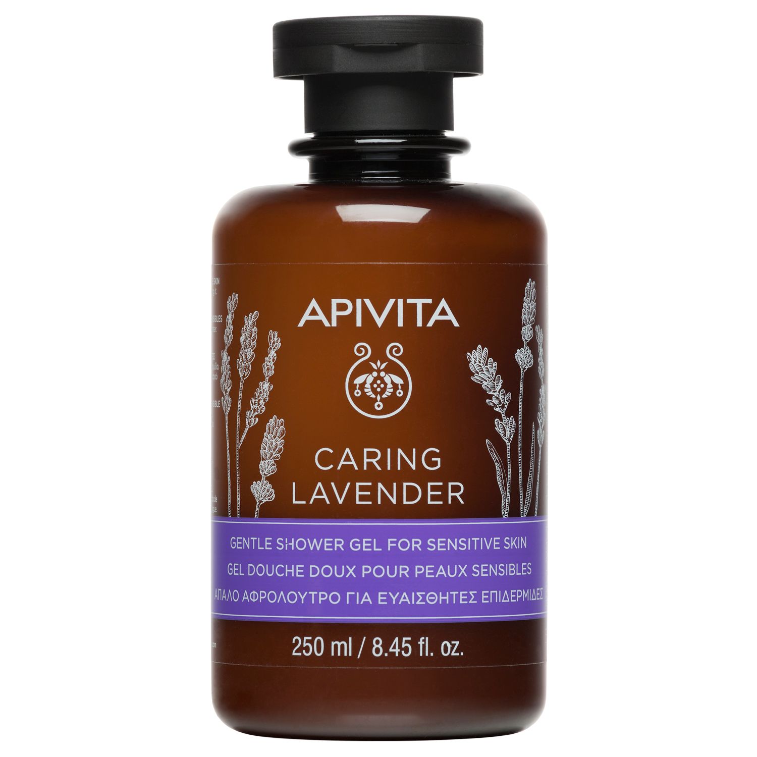 APIVITA CARING LAVENDER Gel Doccia Delicato per Pelli Sensibili