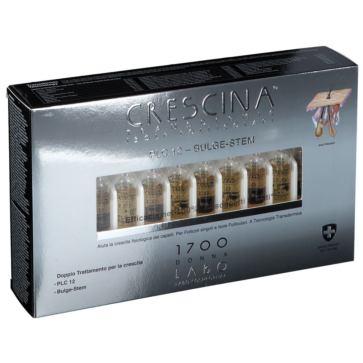CRESCINA® Transdermic Isole Follicolari PLC12 Bulge-stem 1700 Donna