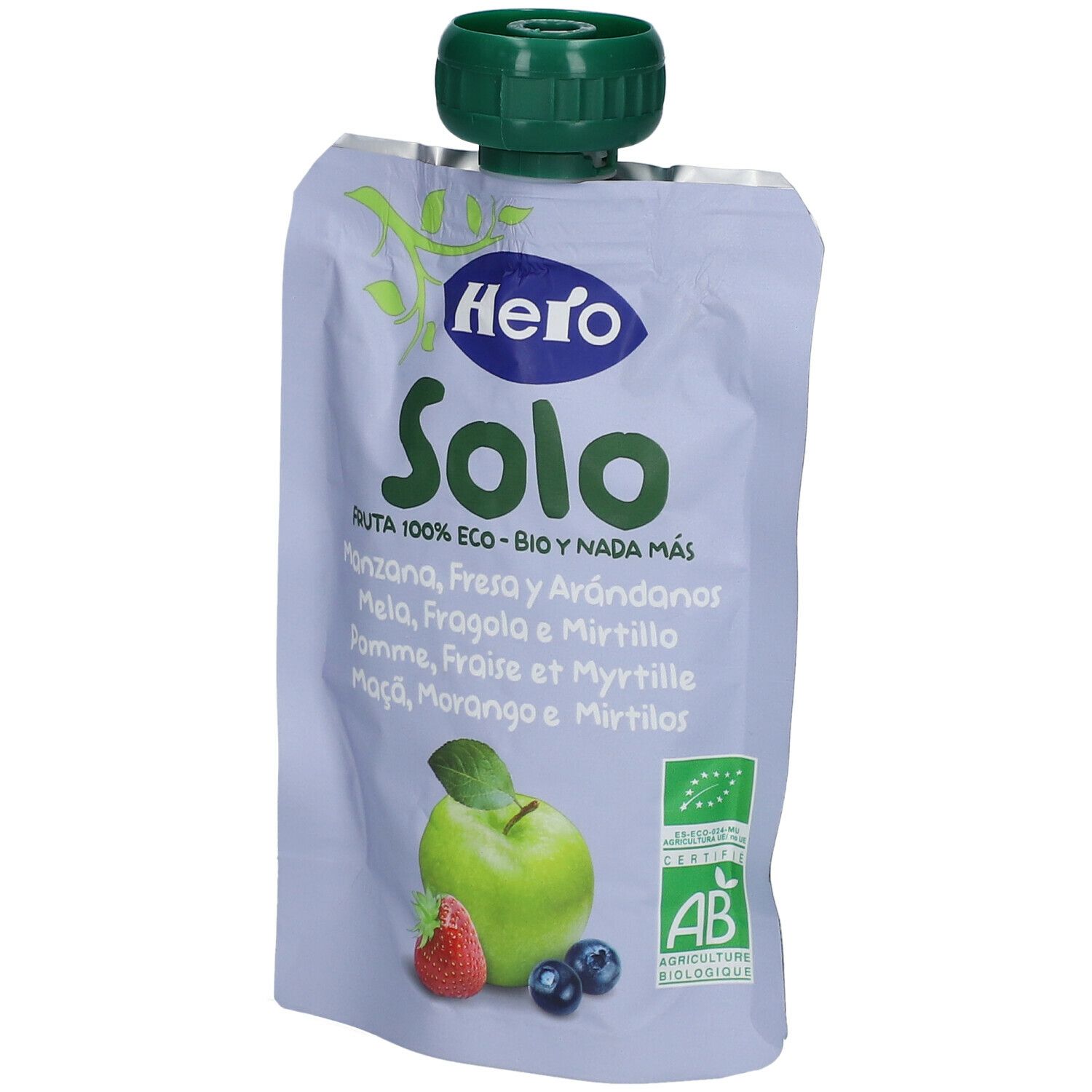Hero Solo Frutta Frullata Mela, Fragola e Mirtilli