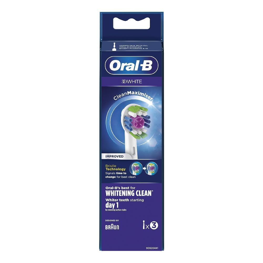 Oral-B® 3D White Testine di Ricambio con CleanMaximiser