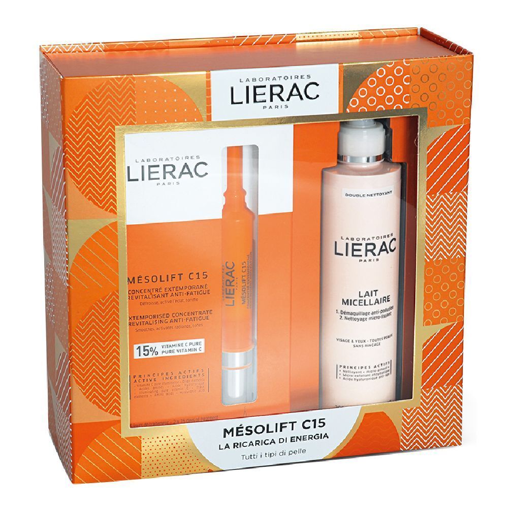 LIERAC Cofanetto Mésolift C15 + Latte Micellare Struccante
