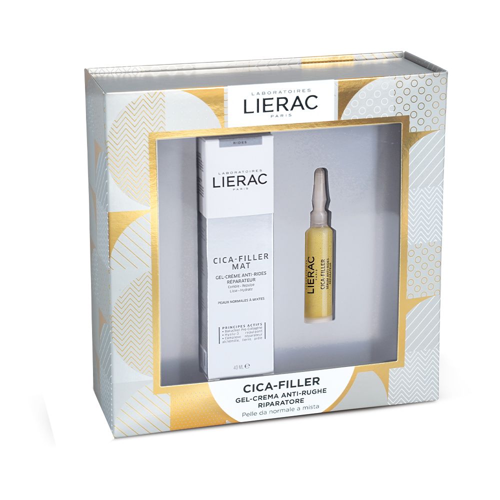 LIERAC Cofanetto Cica-Filler Gel-Crema Anti-rughe Riparatore + Siero Anti-rughe Riparatore 