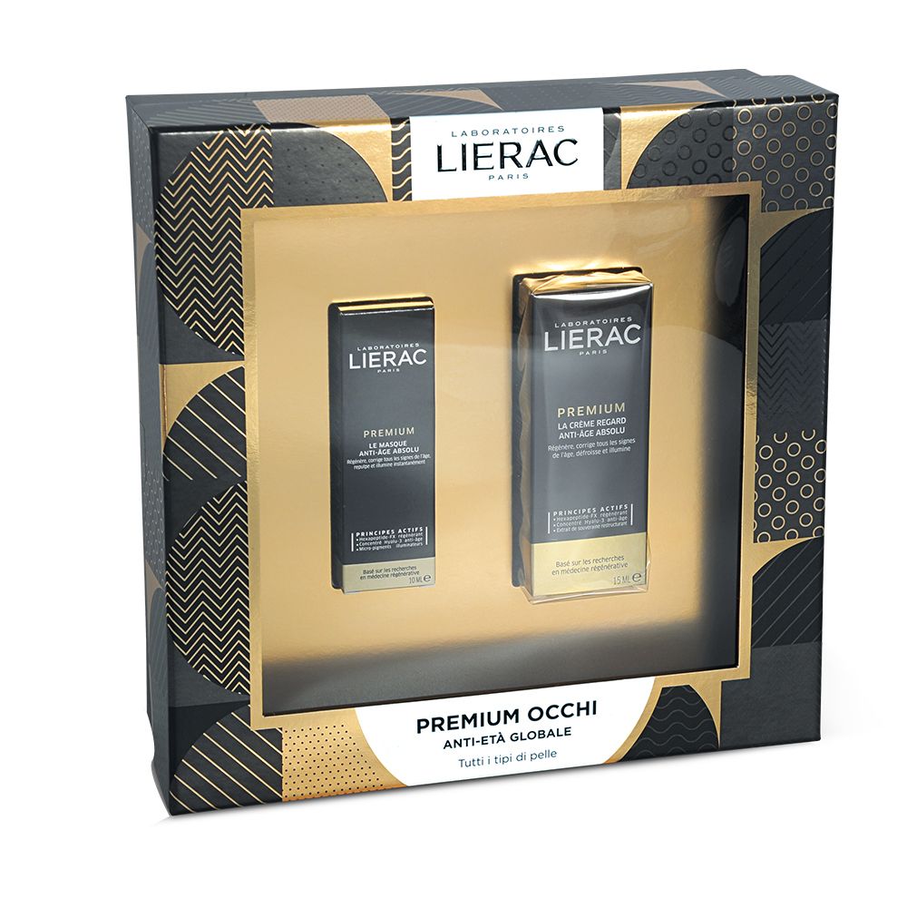 LIERAC Cofanetto Premium Yeux Crema Contorno Occhi Anti-Età Globale + Maschera 