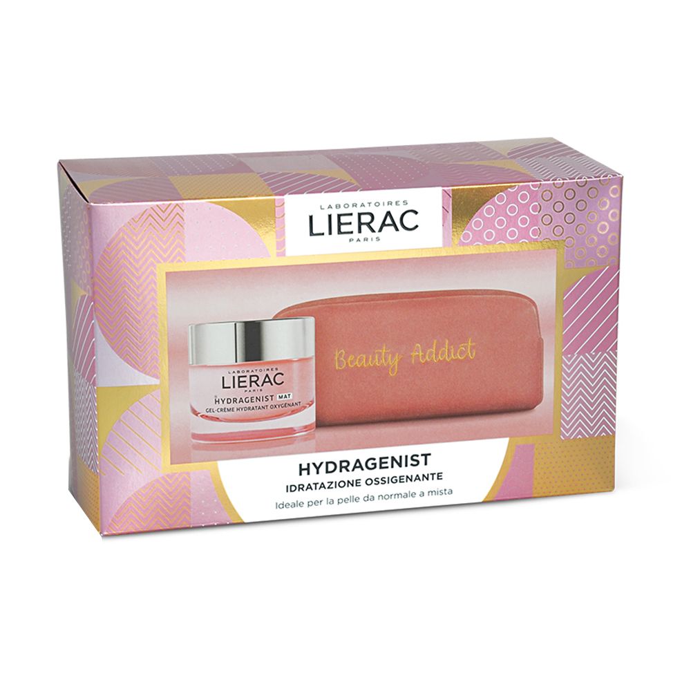 LIERAC Cofanetto Hydragenist Gel-Crema Ossigenante Idratante Rimpolpante + Pochette in Velluto