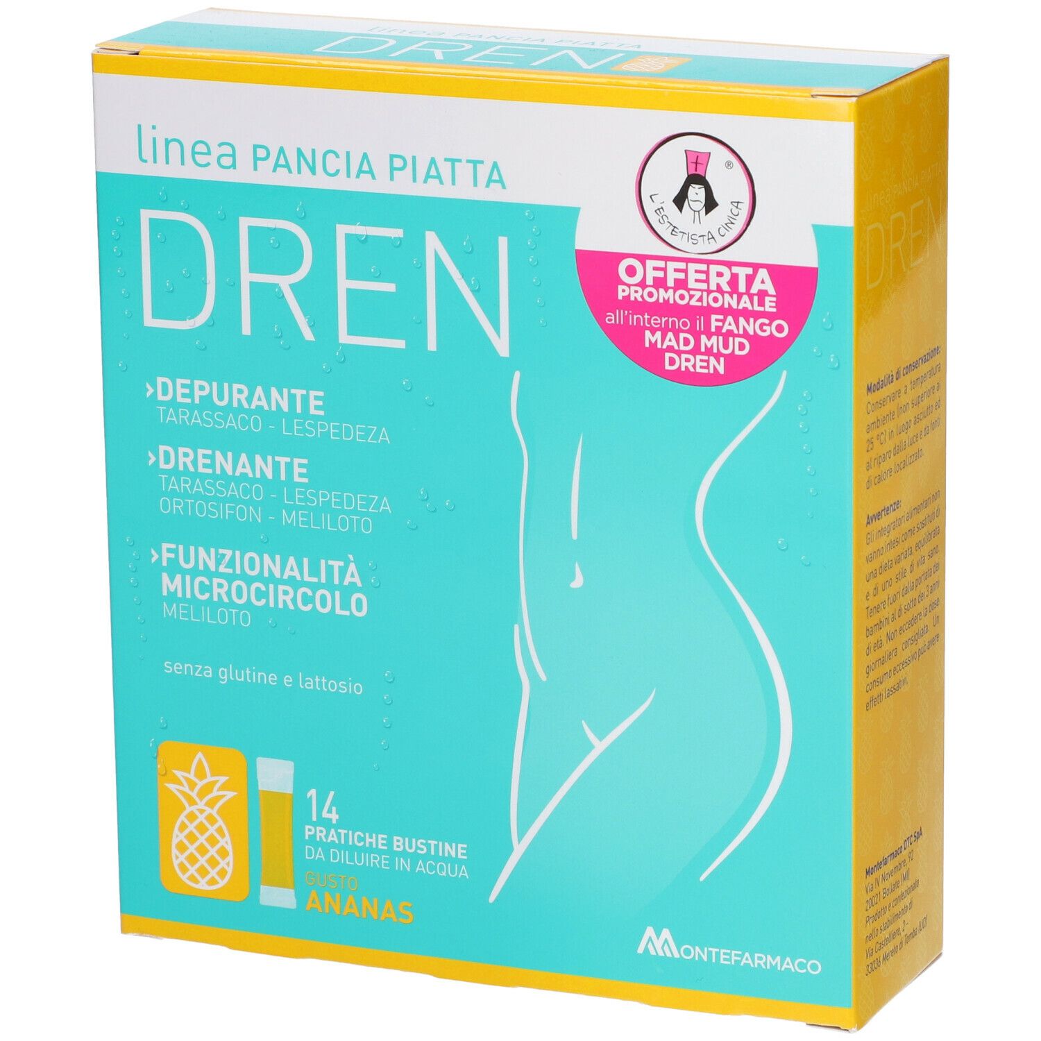 Pancia Piatta Dren Gusto Ananas + Mad Mud Dren in Omaggio