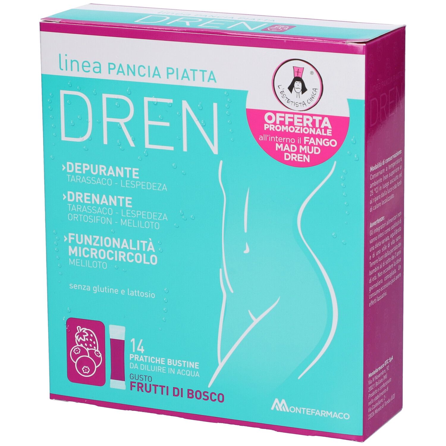 Pancia piatta Dren Gusto Frutti di Bosco + Mad Mud Dren in Omaggio