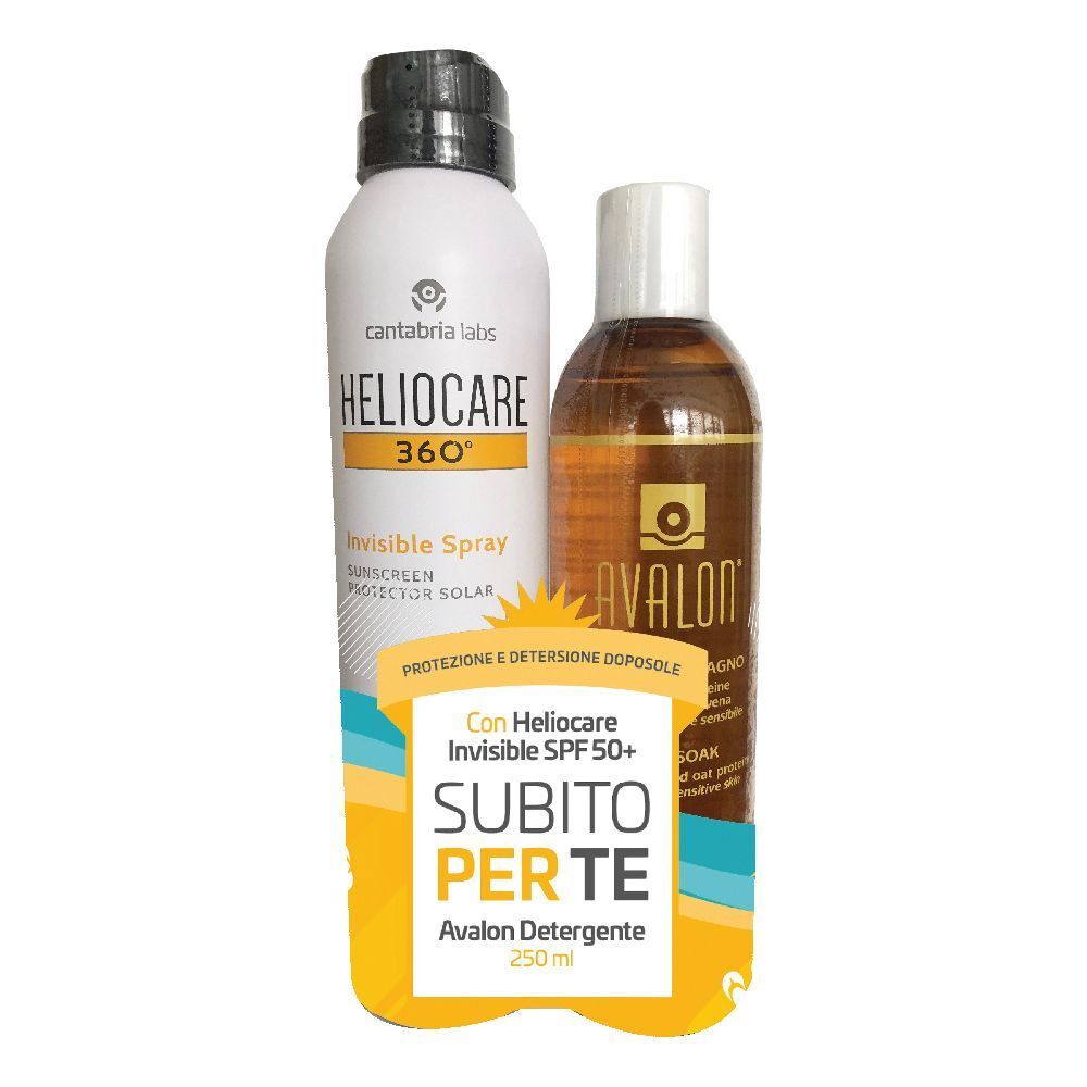 HELIOCARE 360° Invisible Spray SPF 50+ e Avalon® Detergente Fluido 250 ml
