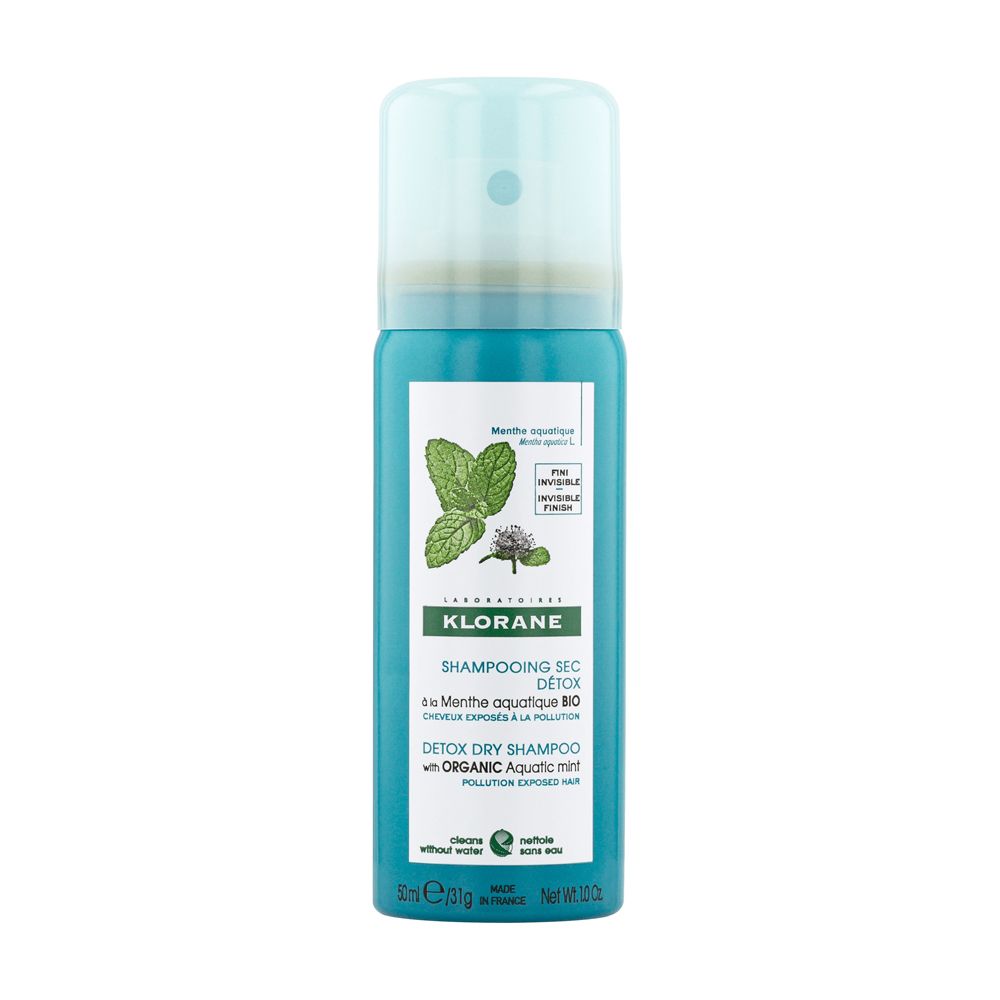 KLORANE Shampoo Secco alla Menta Acquatica Anti-inquinamento e Detox