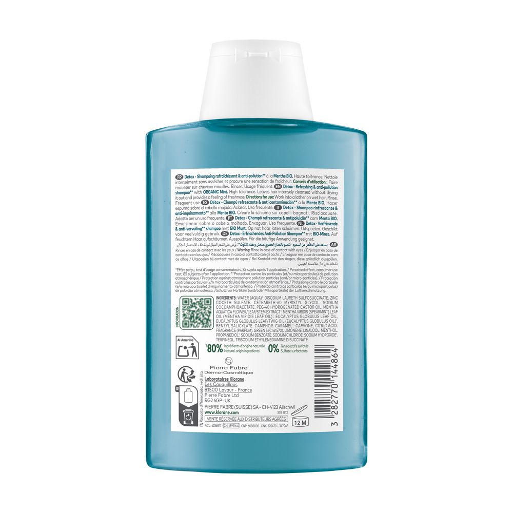KLORANE Shampoo alla Menta Acquatica BIO