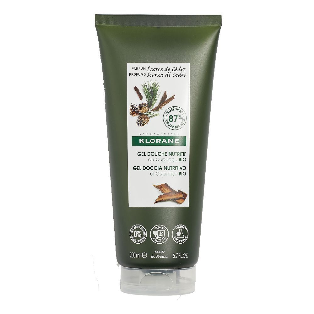 KLORANE Gel Doccia Nutritivo al Burro di Cupuacu BIO  Scorza di Cedro