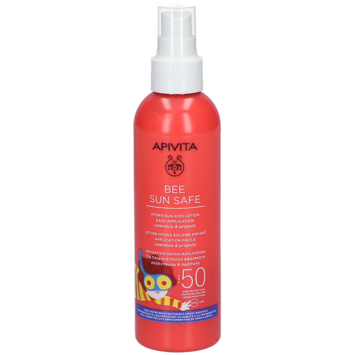 APIVITA Bee Sun Safe Lozione Spray Hydra Sun Bambino - Facile Applicazione SPF50