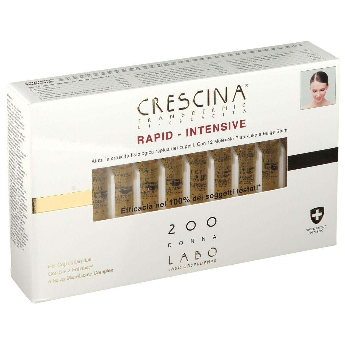 CRESCINA® 200 Donna Labo Transdermic Ri-crescita Rapid-intensive