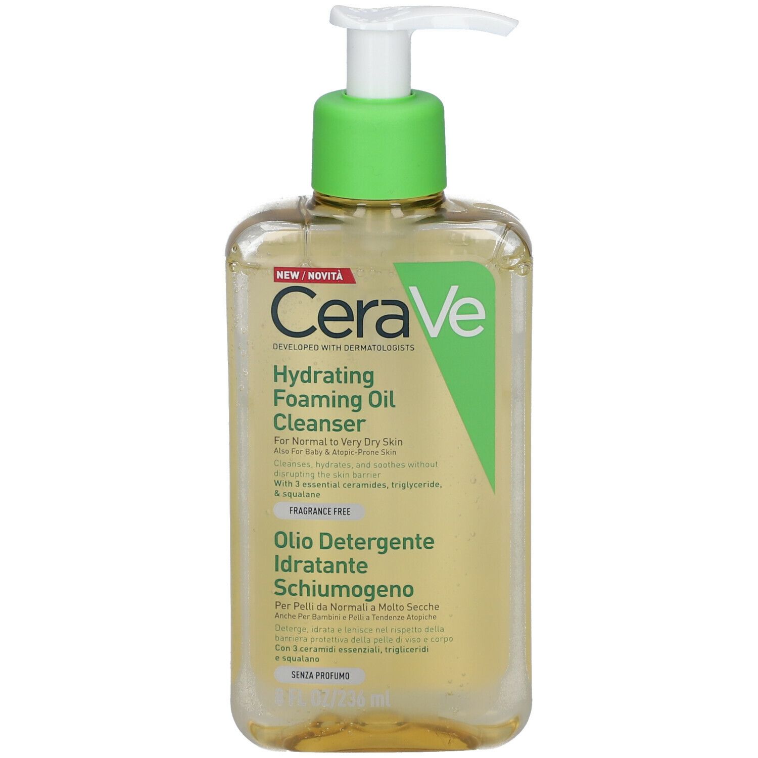 CeraVe Olio Detergente Idratante Schiumogeno