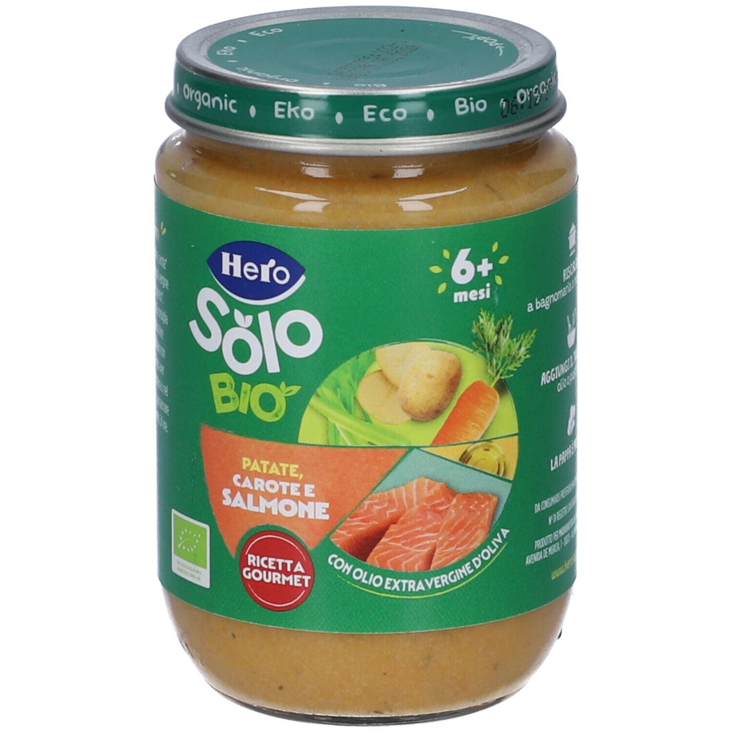 Hero Solo Omogeneizzato Patate, Carote e Salmone biologici