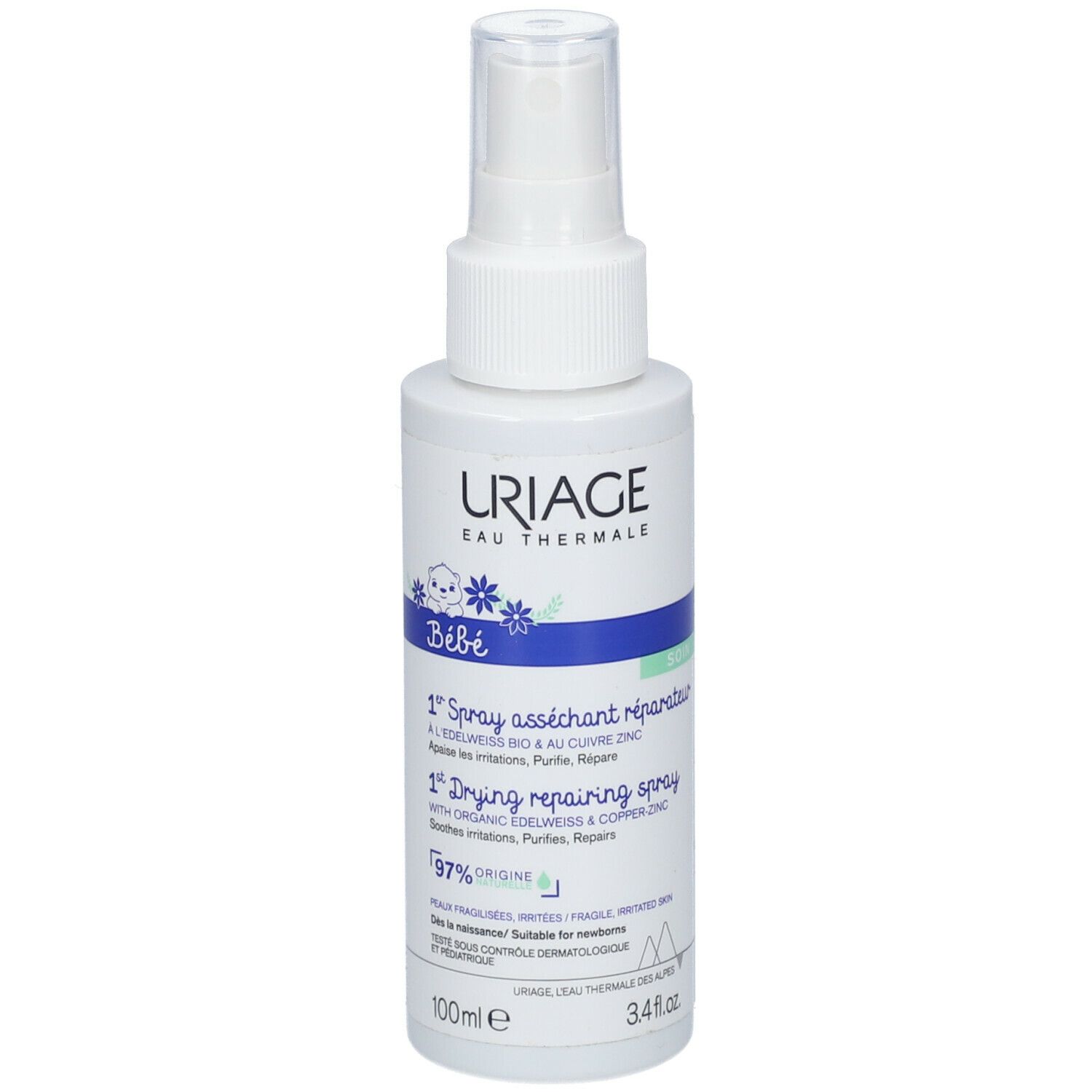 URIAGE Bébé Spray Assorbente Riparatore con Cu-zn
