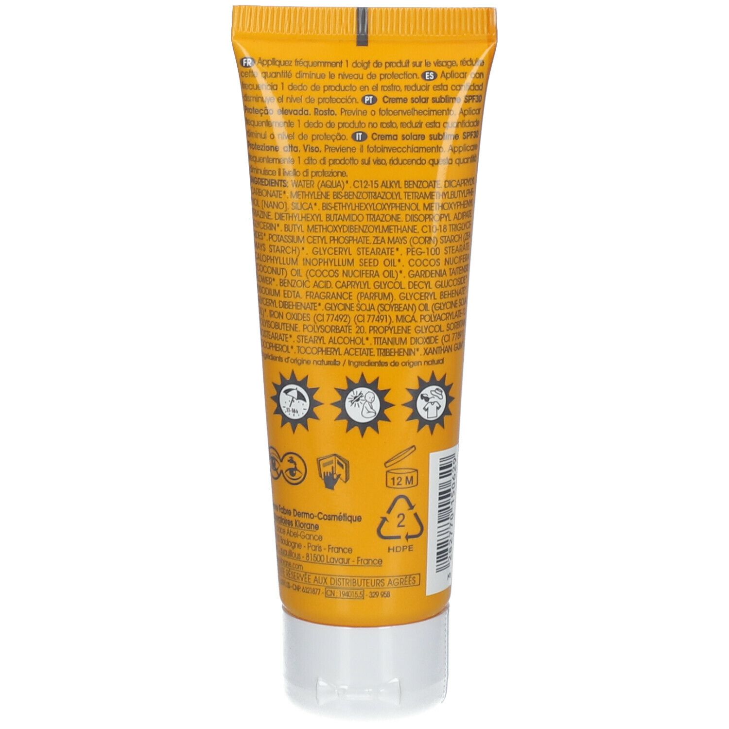 KLORANE Crema Solare Sublime SPF 30