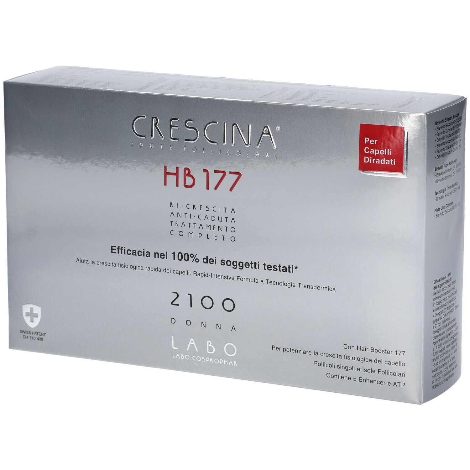 CRESCINA® Transdermic Isole Follicolari e Anti-Caduta Trattamento Completo HB 177 2100 Donna