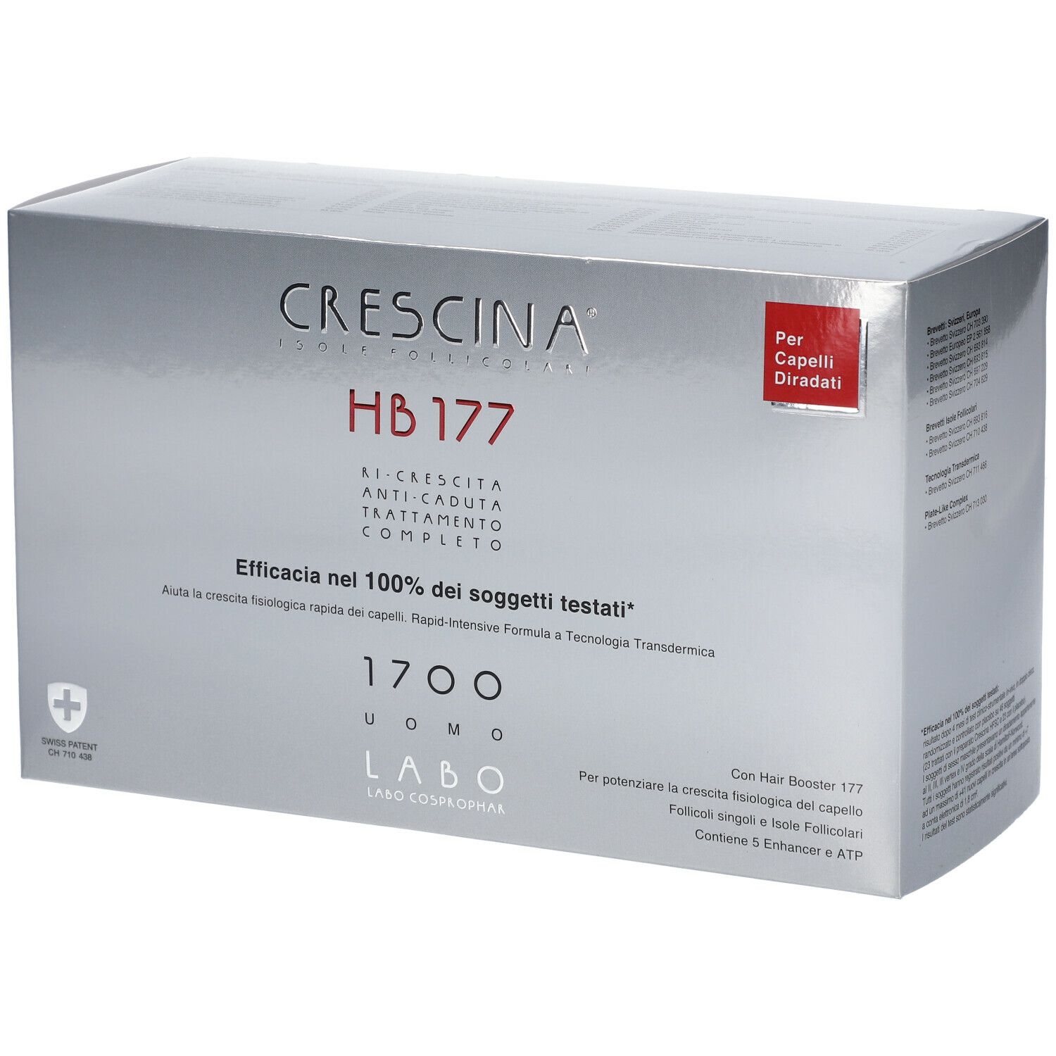 CRESCINA® Transdermic Isole Follicolari e Anti-Caduta Trattamento Completo HB 177 1700 Uomo