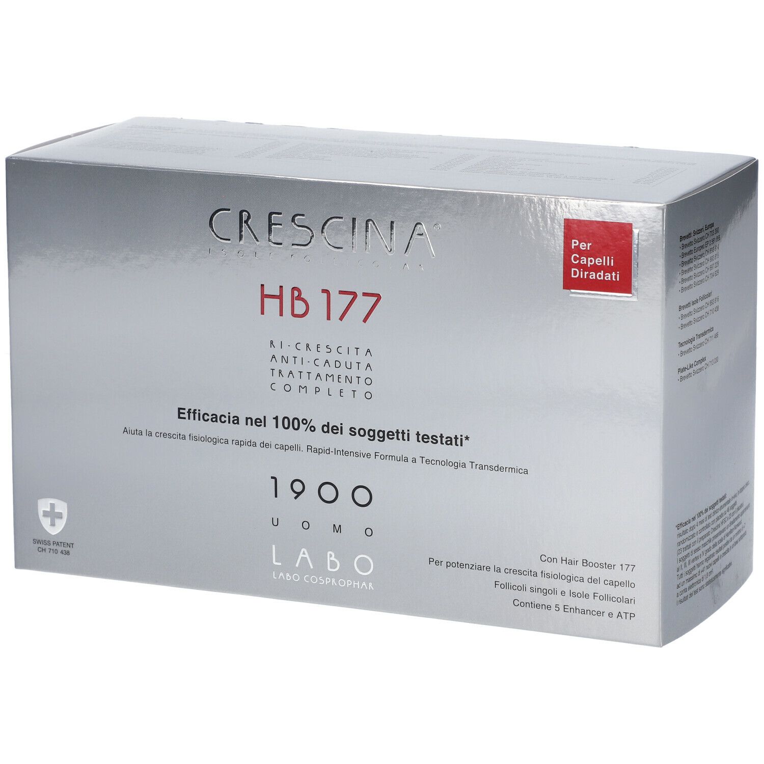 CRESCINA® Transdermic Isole Follicolari e Anti-Caduta Trattamento Completo HB 177 1900 Uomo